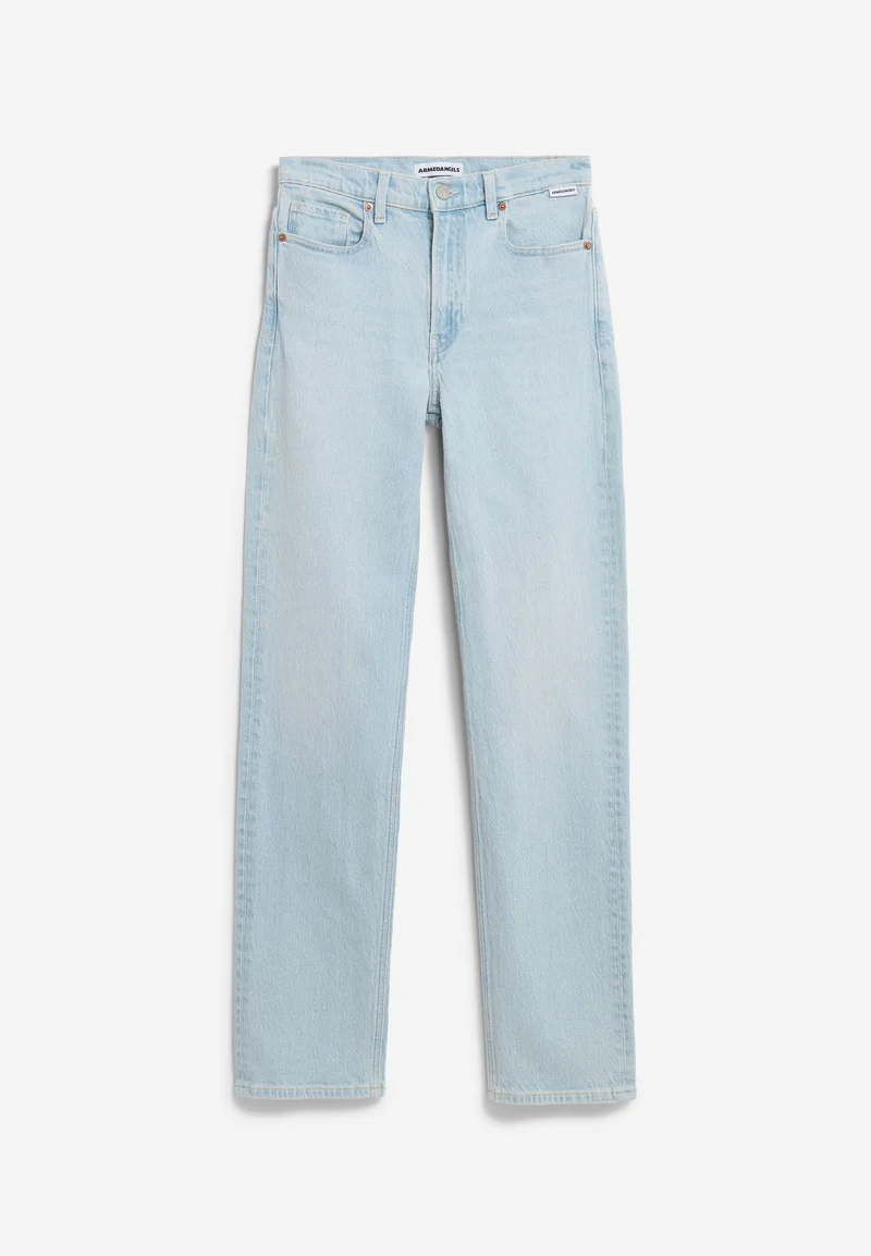 CARENAA MID WAIST STRAIGHT JEANS | glacier