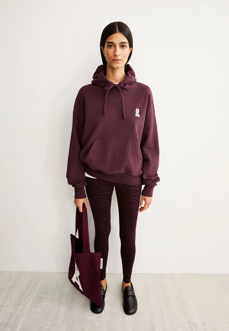 FARIBAA ZEBRARAA LEGGINGS | dark cranberry