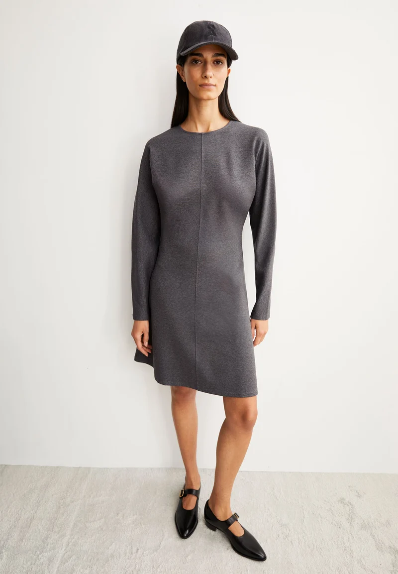 CALINAA KLEID | steel melange