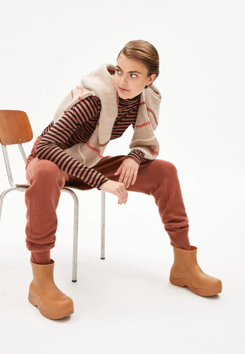 MALENAA STRIPES | copper glow-black