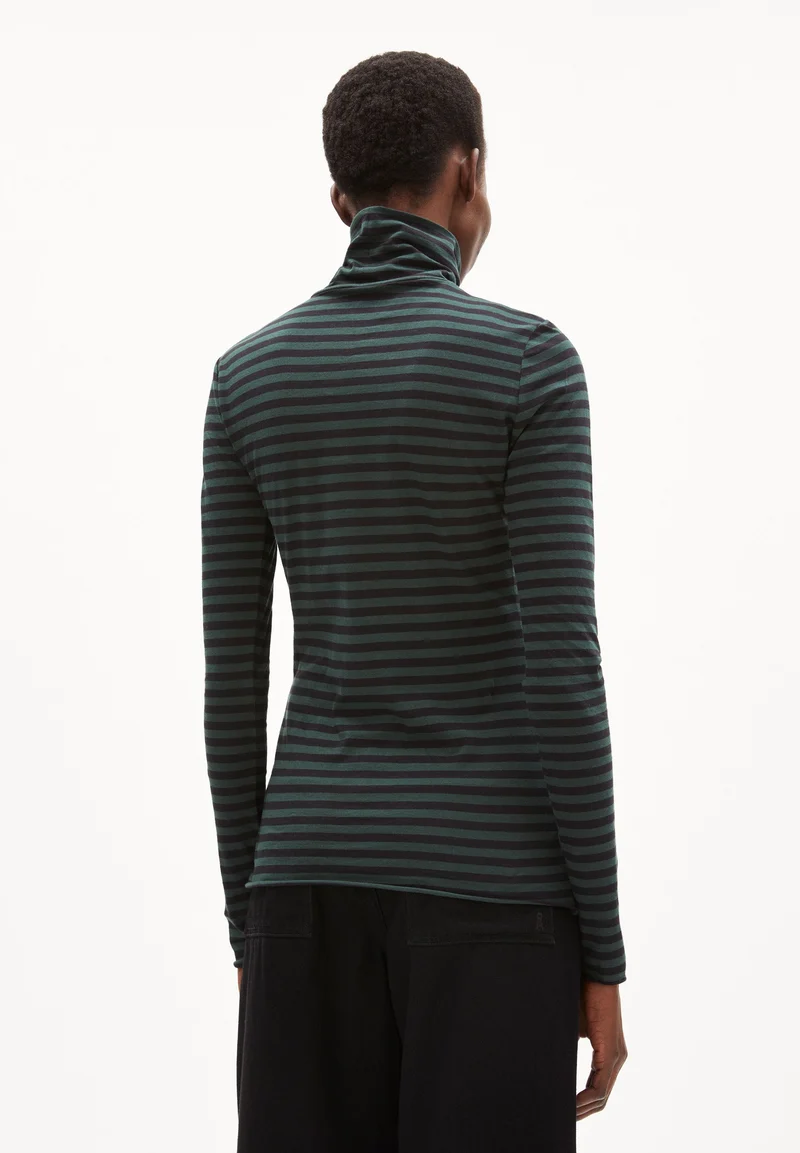 MALENAA STRIPES | dark scarab-black