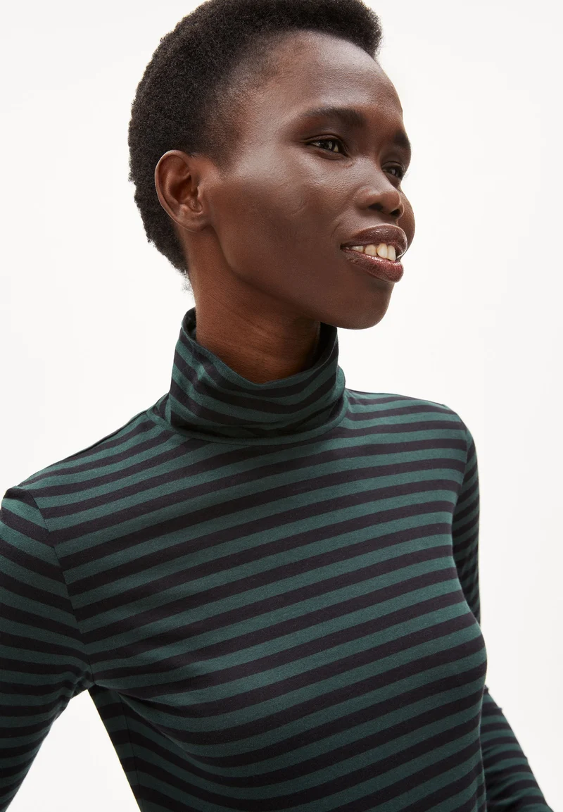 MALENAA STRIPES | dark scarab-black