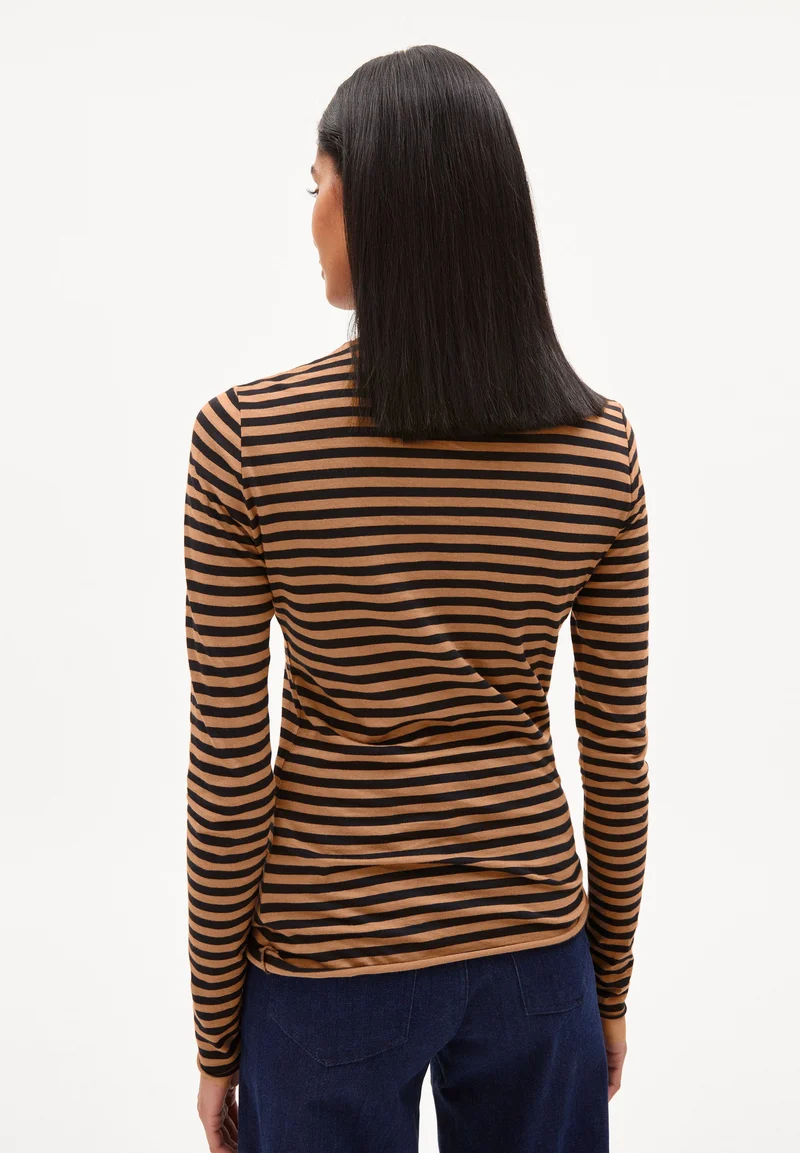 MALENAA STRIPES | cedar wood-black