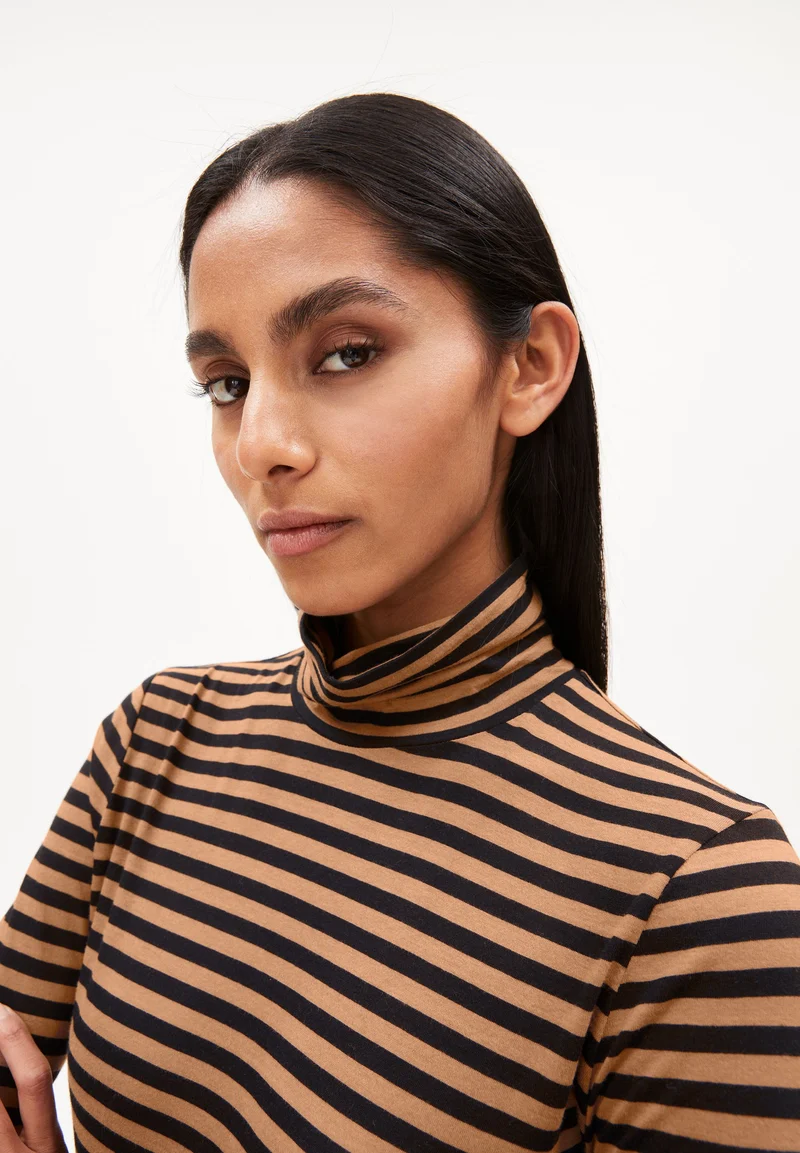 MALENAA STRIPES | cedar wood-black