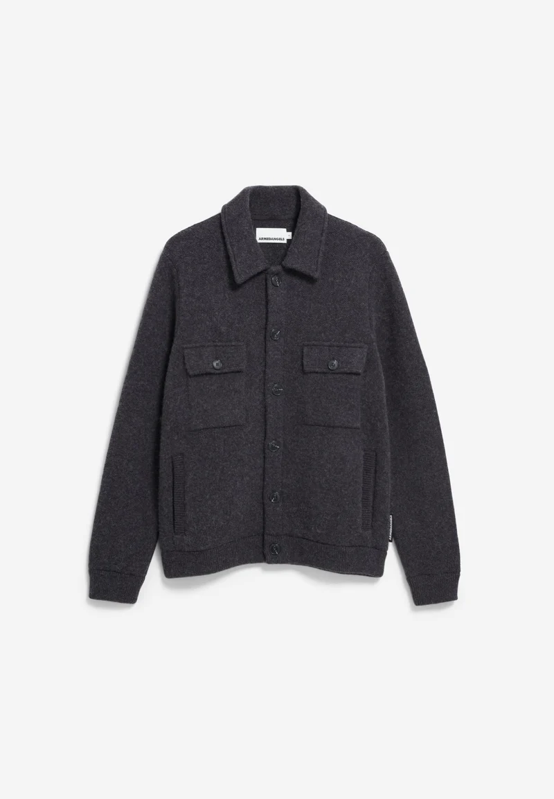 MAARK STRICK-OVERSHIRT | steel melange