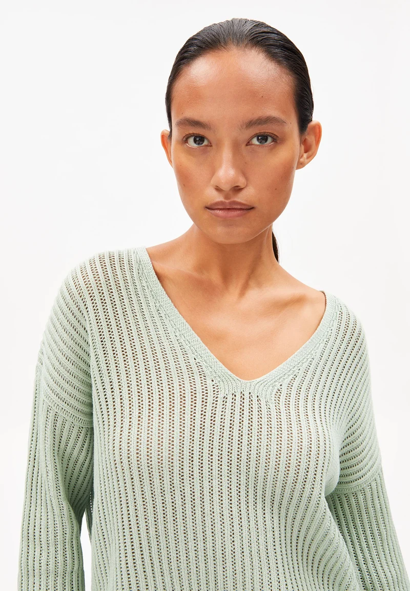 LEINEN-MIX STRICKPULLOVER | foam