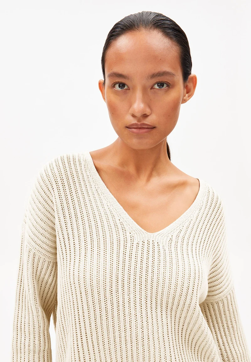 LEINEN-MIX STRICKPULLOVER | undyed