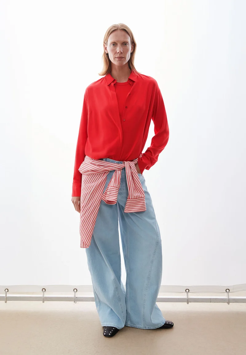 LARISAANA LANGARMBLUSE | mars red