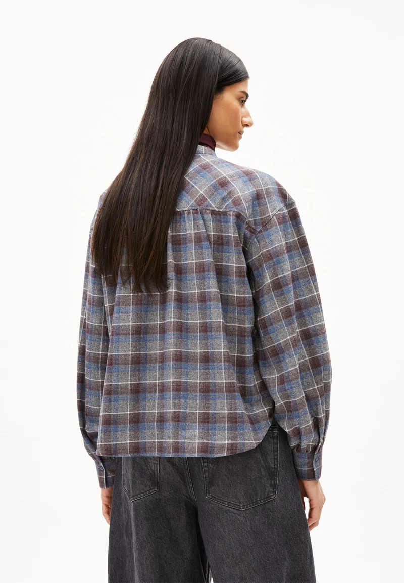 EFINARAA KARIERTE BLUSE | dark cranberry-nightshadow