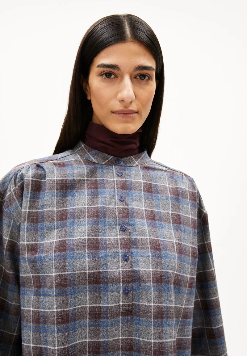 EFINARAA KARIERTE BLUSE | dark cranberry-nightshadow
