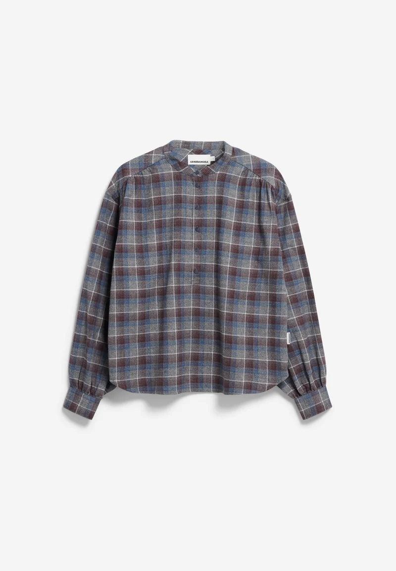 EFINARAA KARIERTE BLUSE | dark cranberry-nightshadow