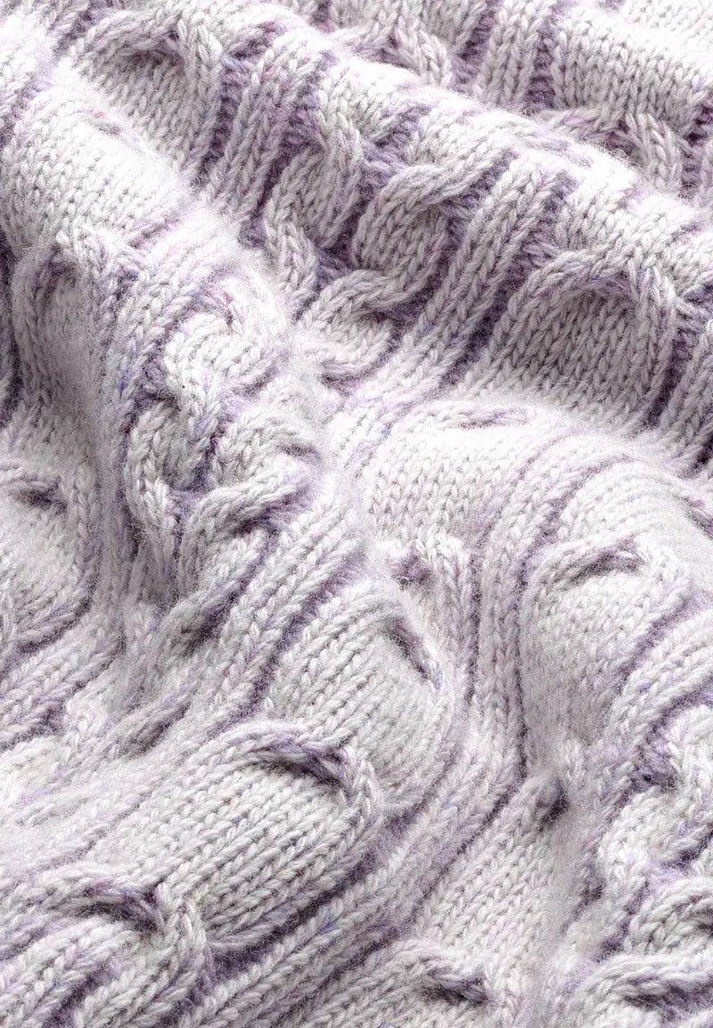 AAORI VANISE STRICKPULLOVER | oatmilk-frozen lavender