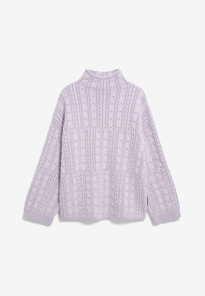AAORI VANISE STRICKPULLOVER | oatmilk-frozen lavender