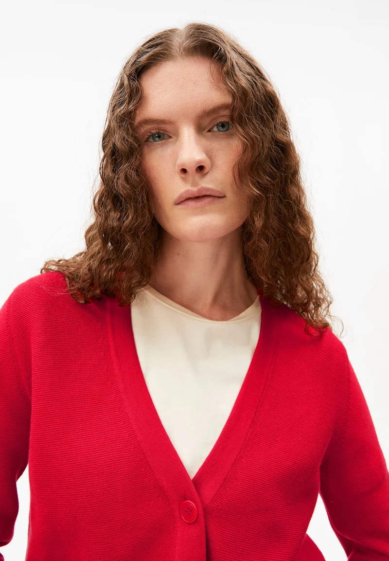 MENAAL LINKS LINKS CARDIGAN | mars red