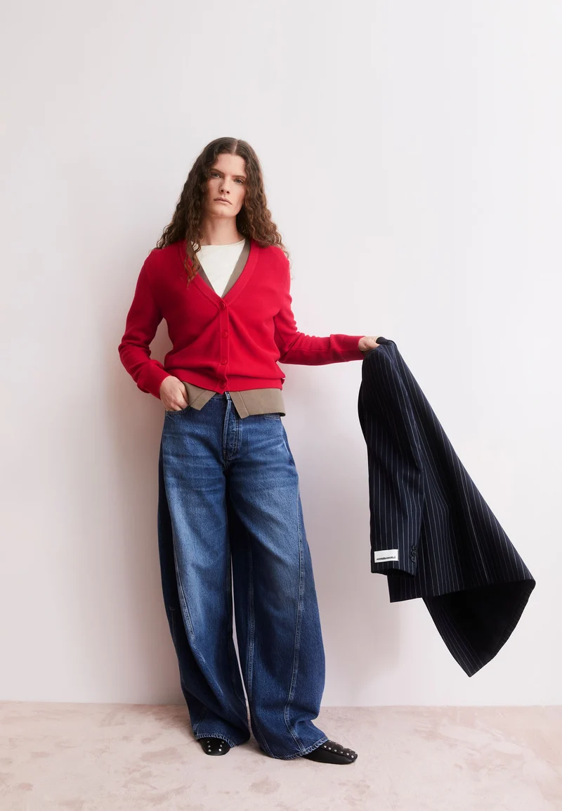 MENAAL LINKS LINKS CARDIGAN | mars red