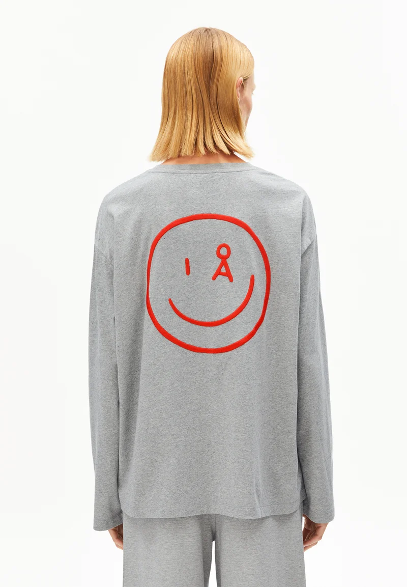 FIETAA SMILE LONGSLEEVE | silver melange