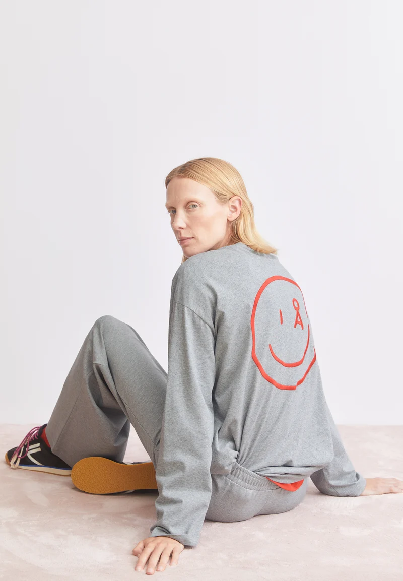 FIETAA SMILE LONGSLEEVE | silver melange