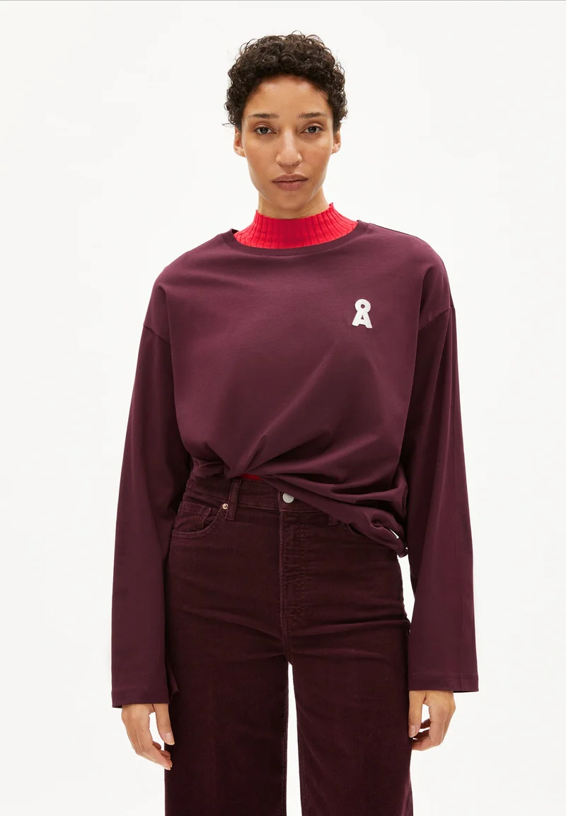 ICONIC Å FIETAA LANGARMSHIRT | dark cranberry