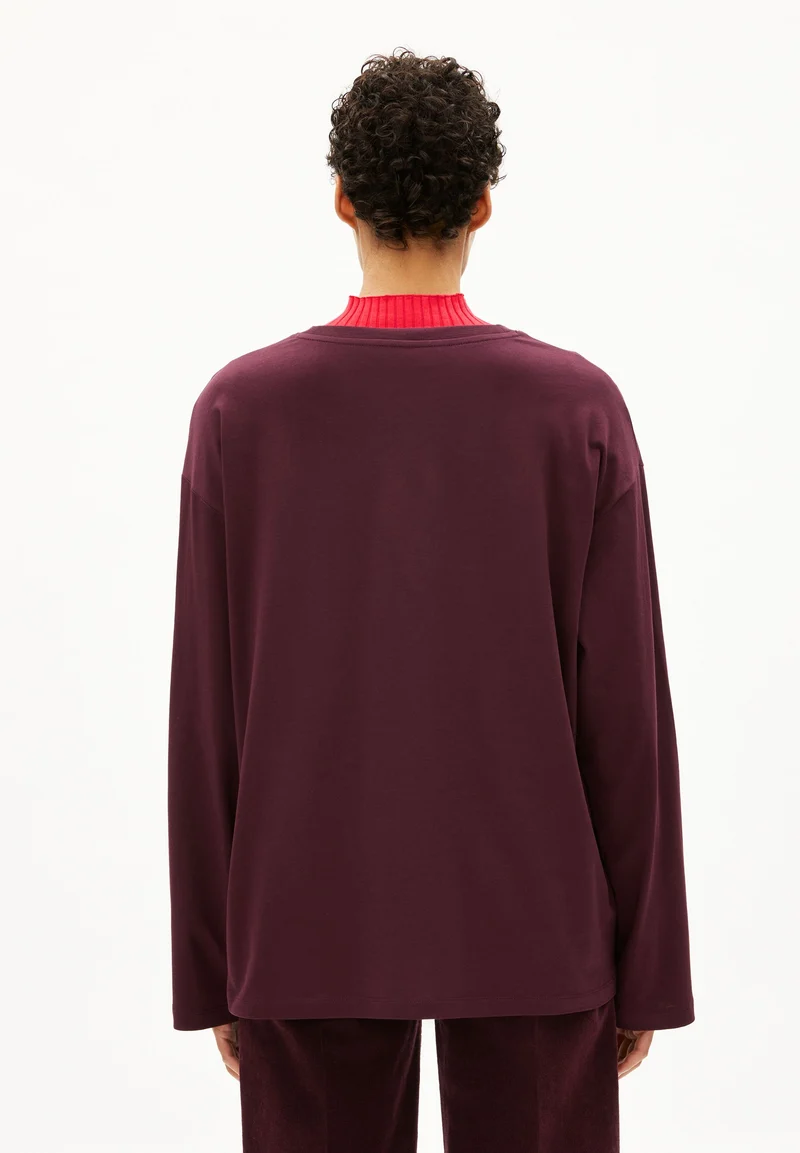 ICONIC Å FIETAA LANGARMSHIRT | dark cranberry