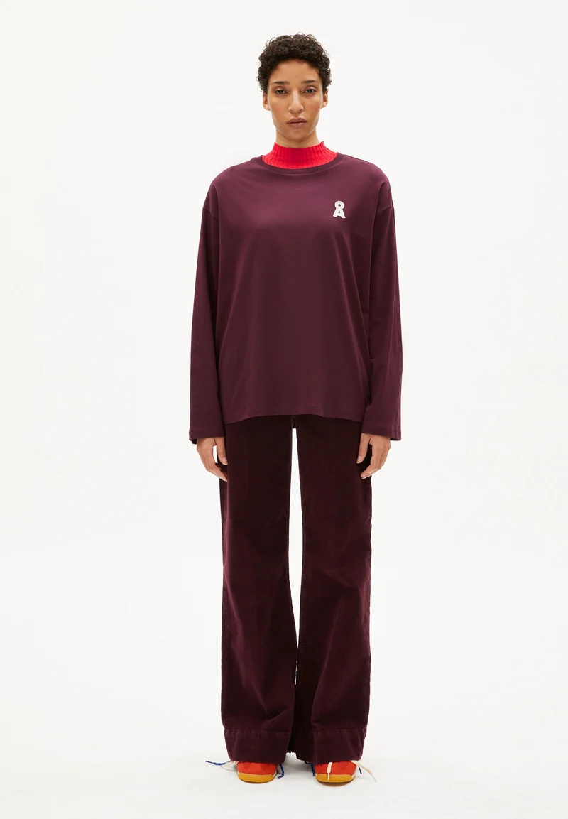 ICONIC Å FIETAA LANGARMSHIRT | dark cranberry