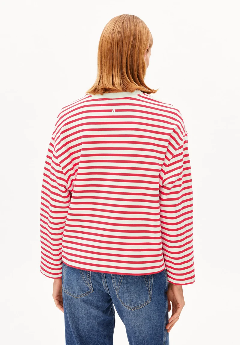 FRANKAA MAARLEN GESTREIFTES SWEATSHIRT | undyed-mars red