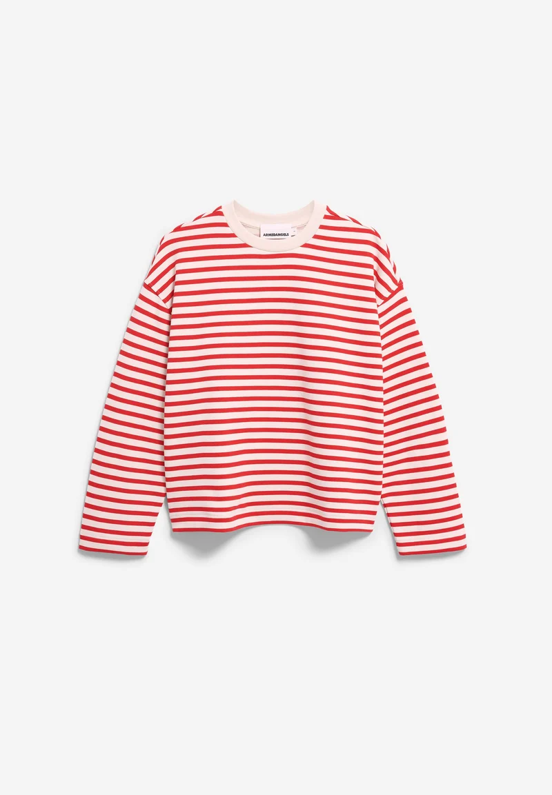 FRANKAA MAARLEN GESTREIFTES SWEATSHIRT | undyed-mars red
