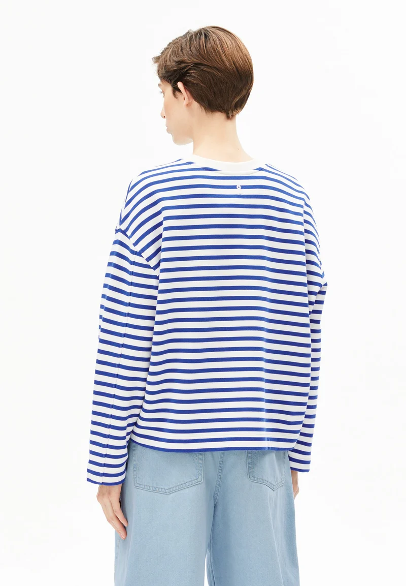 FRANKAA MAARLEN GESTREIFTES SWEATSHIRT | undyed-dynamo blue