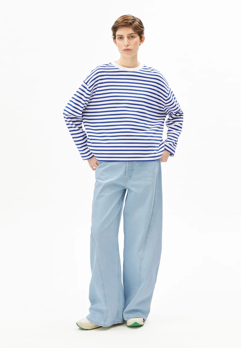 FRANKAA MAARLEN GESTREIFTES SWEATSHIRT | undyed-dynamo blue