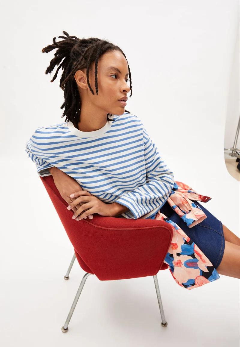 FRANKAA MAARLEN GESTREIFTES SWEATSHIRT | undyed-cloudbusting