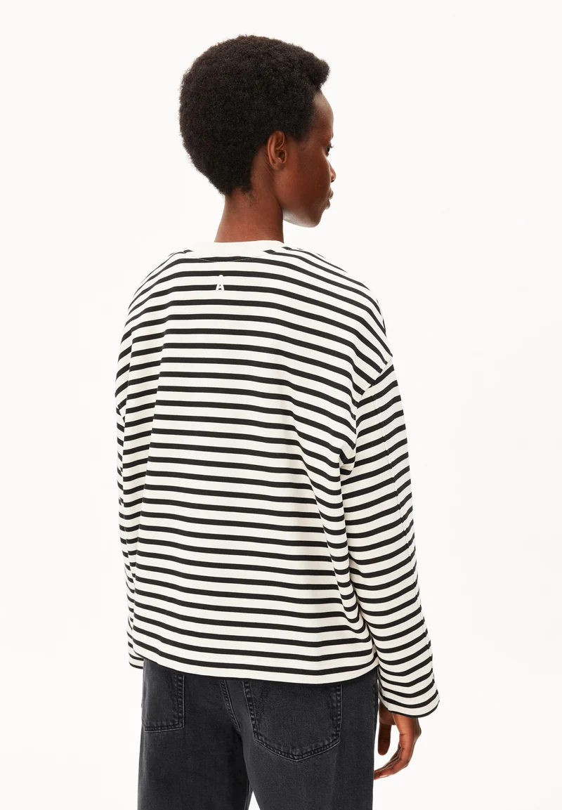 FRANKAA MAARLEN GESTREIFTES SWEATSHIRT | undyed-black