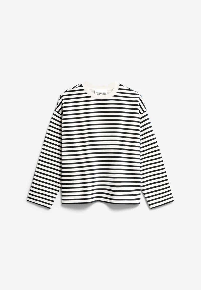 FRANKAA MAARLEN GESTREIFTES SWEATSHIRT | undyed-black