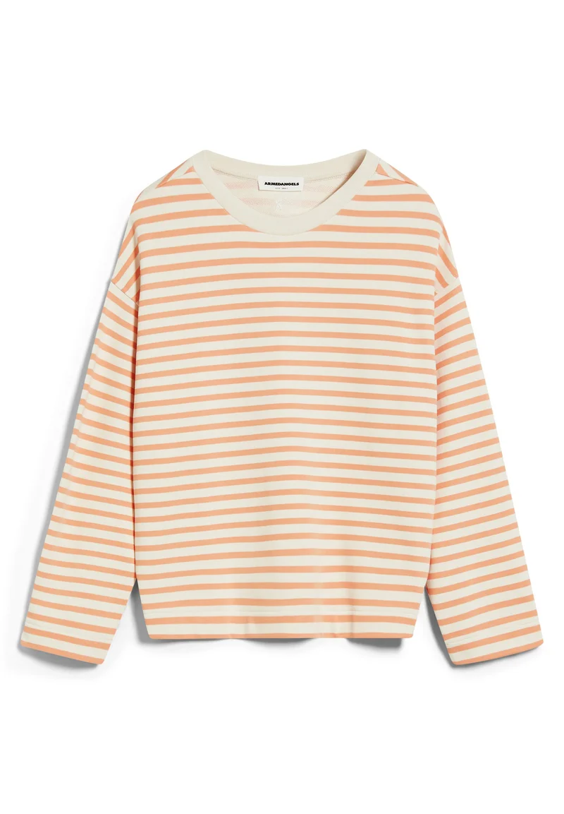 FRANKAA MAARLEN GESTREIFTES SWEATSHIRT | warm peach-undyed