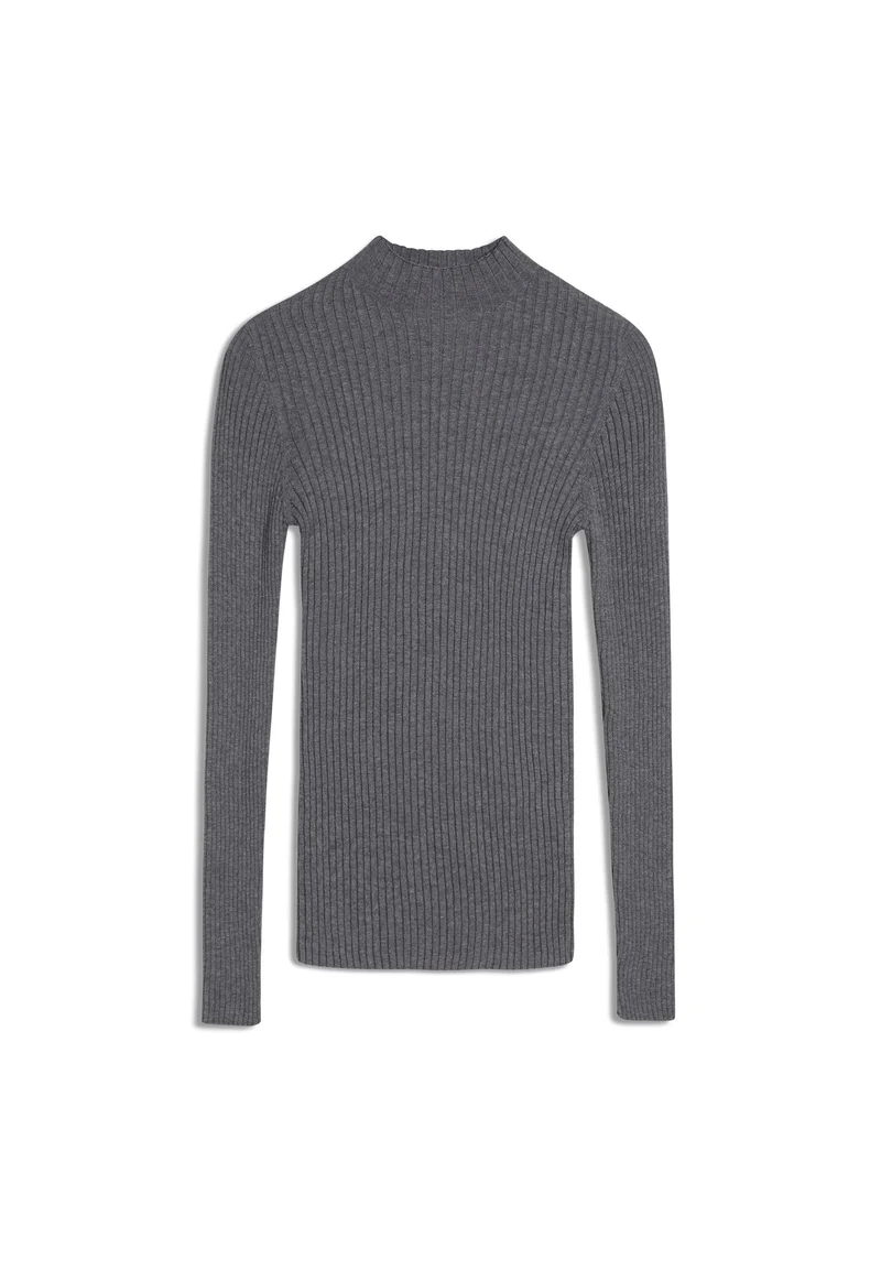 ALAANIA STRICKPULLOVER | mid grey melange