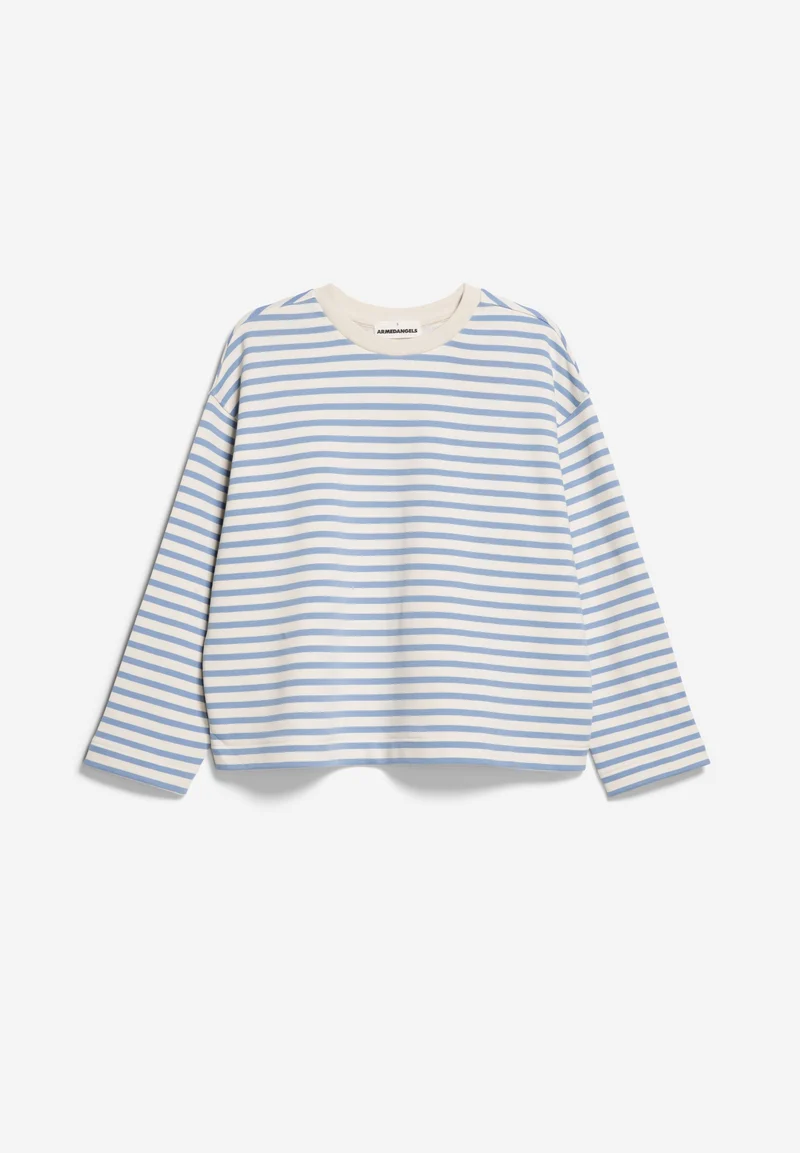 FRANKAA MAARLEN GESTREIFTES SWEATSHIRT | iceberg blue-undyed