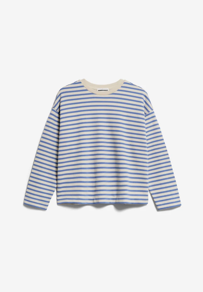 FRANKAA MAARLEN GESTREIFTES SWEATSHIRT | blue bloom-undyed