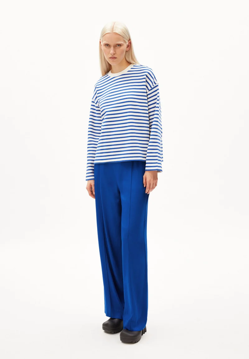 FRANKAA MAARLEN GESTREIFTES SWEATSHIRT | dynamo blue-undyed