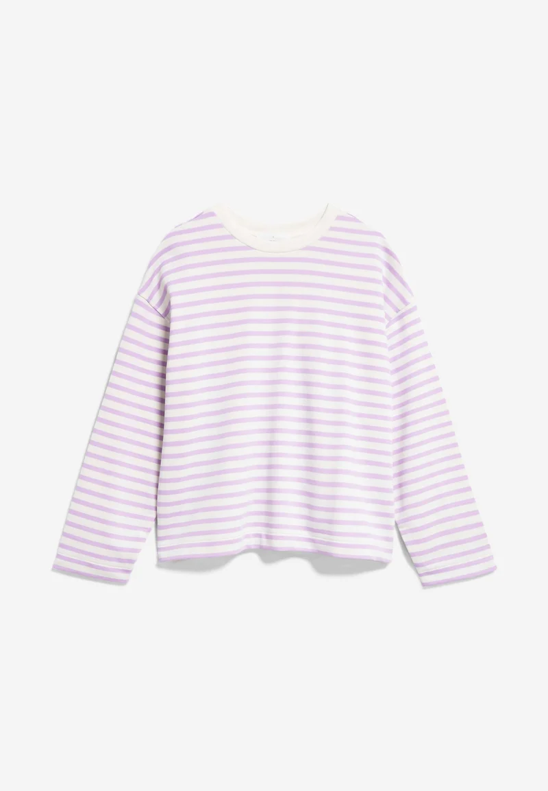 FRANKAA MAARLEN GESTREIFTES SWEATSHIRT | lavender light-undyed