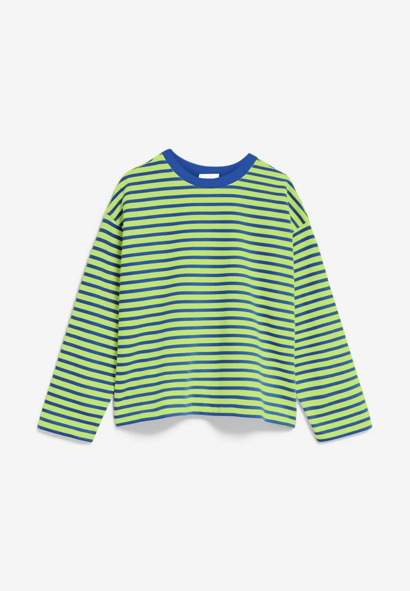 FRANKAA MAARLEN GESTREIFTES SWEATSHIRT | super lime-dynamo blue