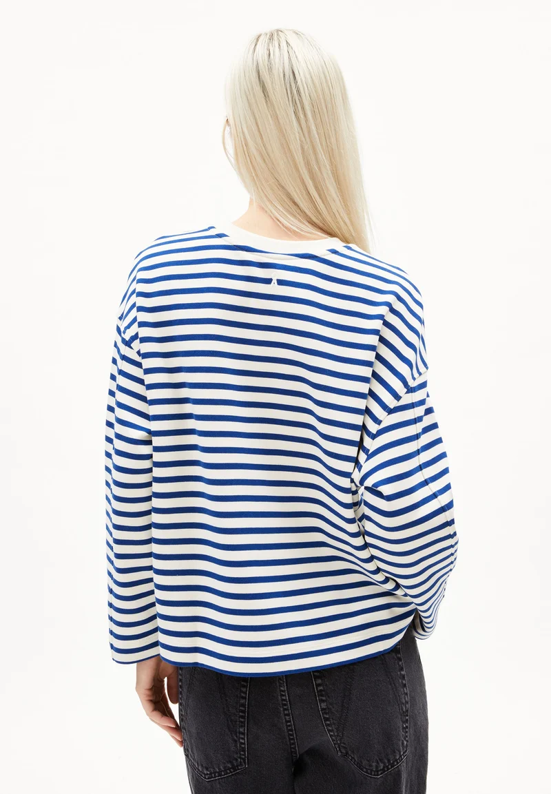 FRANKAA MAARLEN GESTREIFTES SWEATSHIRT | undyed-lapis blue