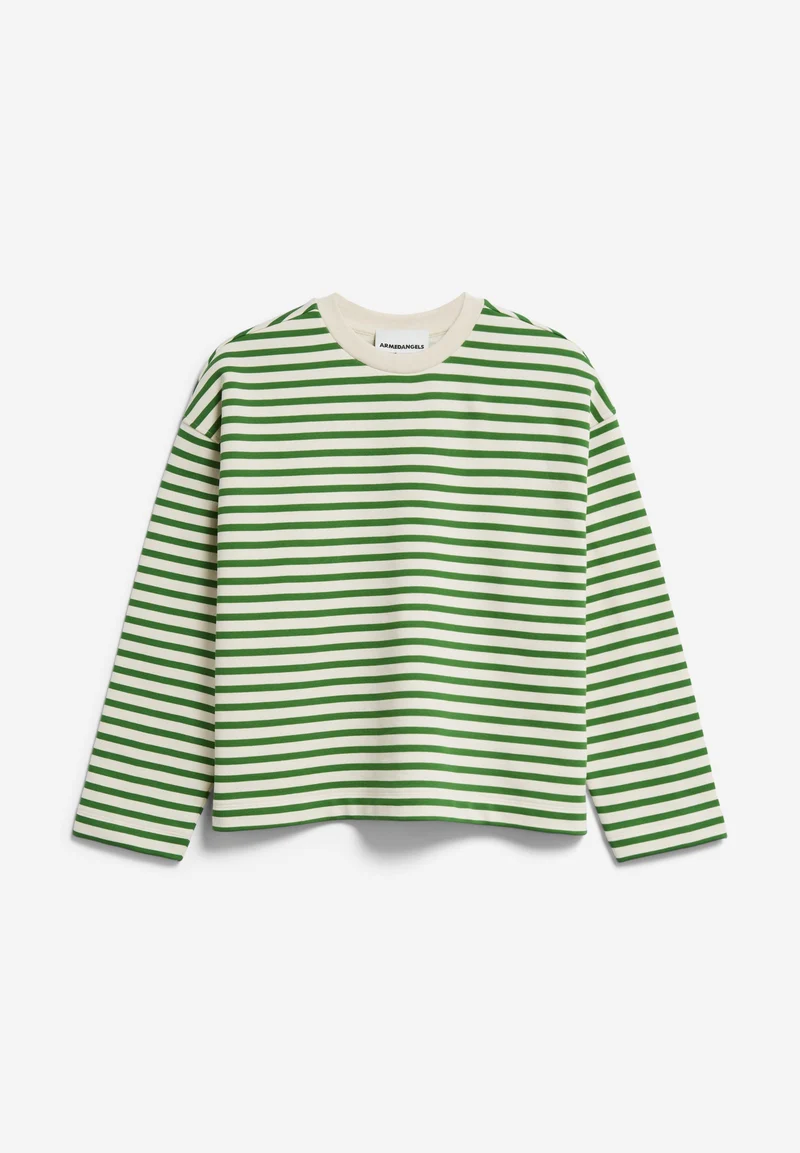 FRANKAA MAARLEN GESTREIFTES SWEATSHIRT | undyed-ivy green