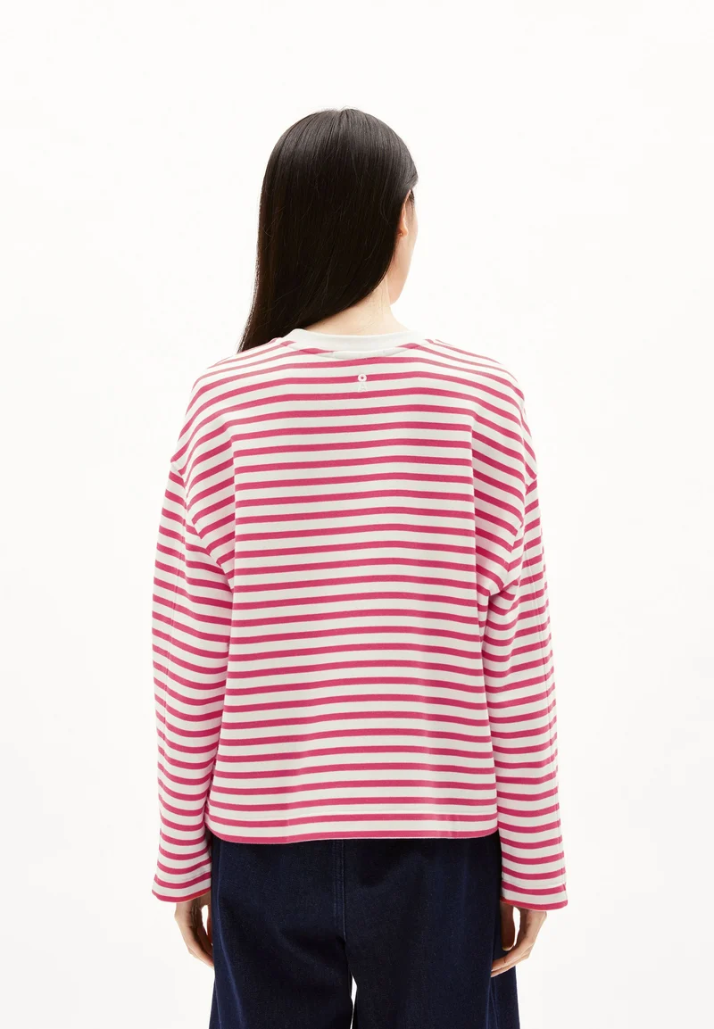 FRANKAA MAARLEN GESTREIFTES SWEATSHIRT | undyed-crushed berry