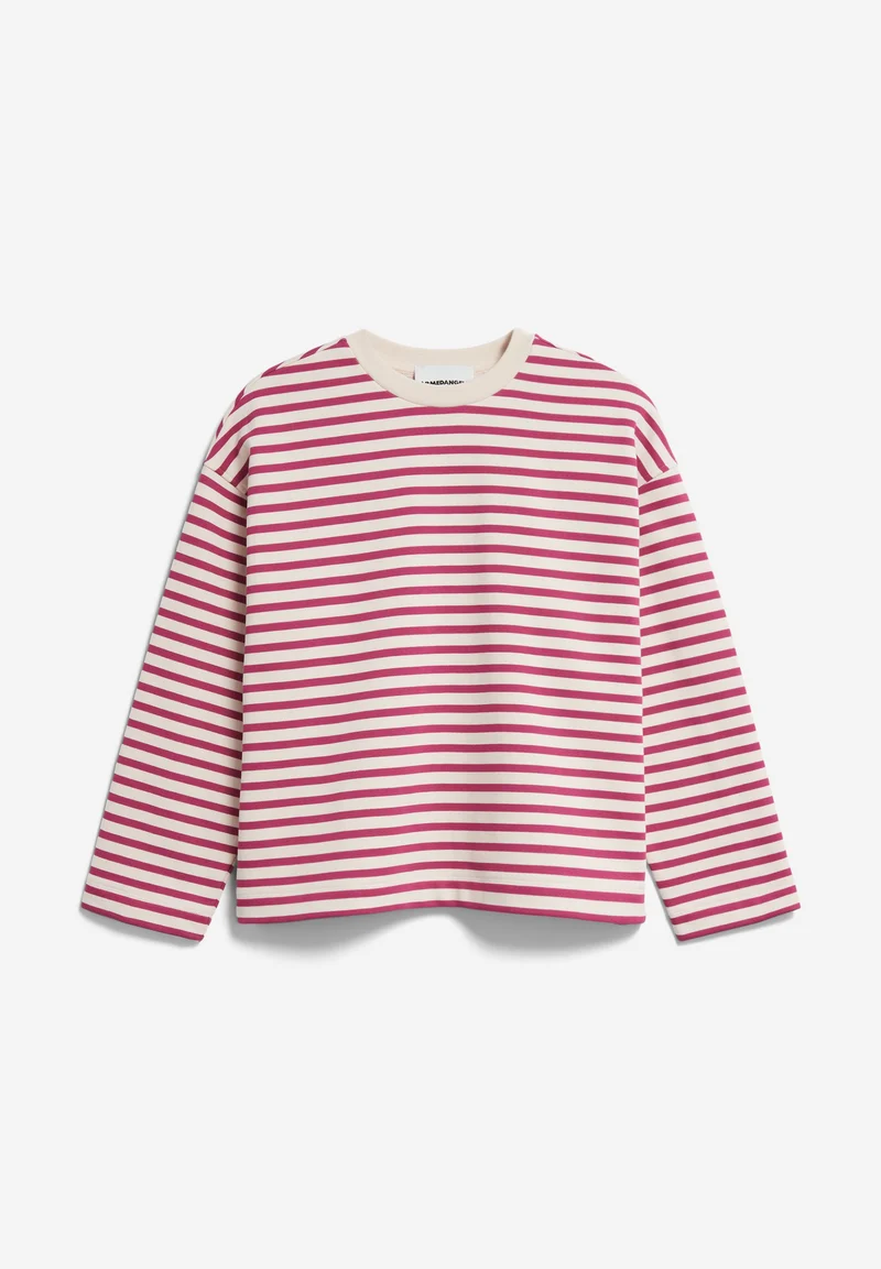 FRANKAA MAARLEN GESTREIFTES SWEATSHIRT | undyed-crushed berry