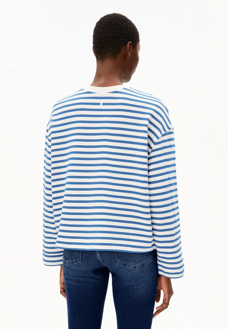 FRANKAA MAARLEN GESTREIFTES SWEATSHIRT | undyed-dark morning