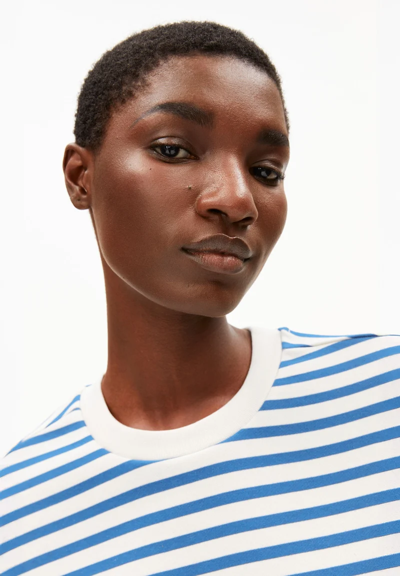 FRANKAA MAARLEN GESTREIFTES SWEATSHIRT | undyed-dark morning