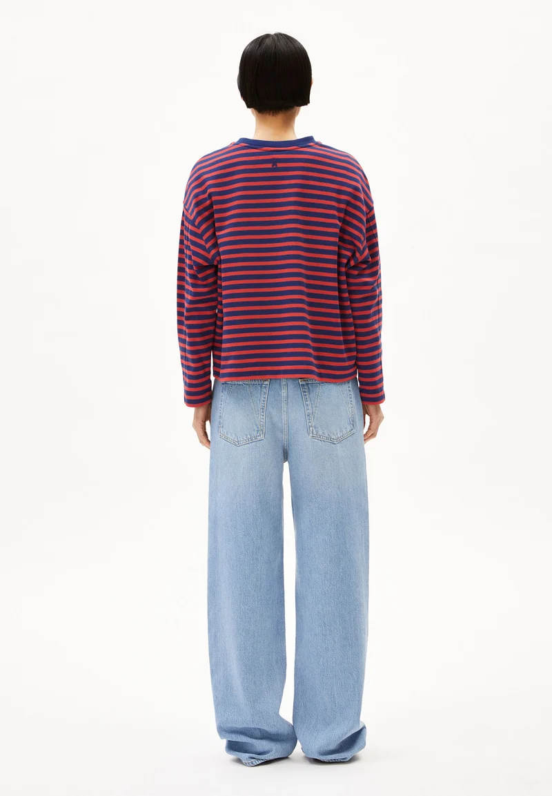 FRANKAA MAARLEN GESTREIFTES SWEATSHIRT | blue noon-coral blush