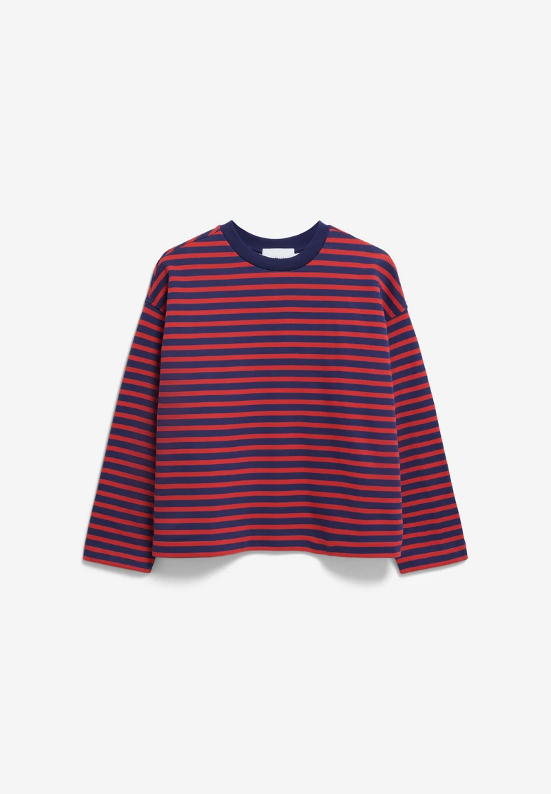 FRANKAA MAARLEN GESTREIFTES SWEATSHIRT | blue noon-coral blush