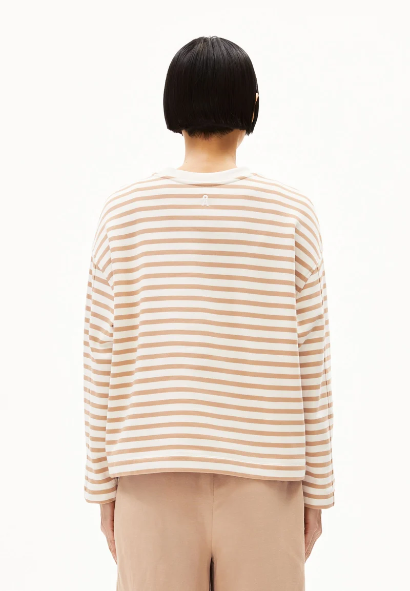 FRANKAA MAARLEN GESTREIFTES SWEATSHIRT | undyed-beige blond