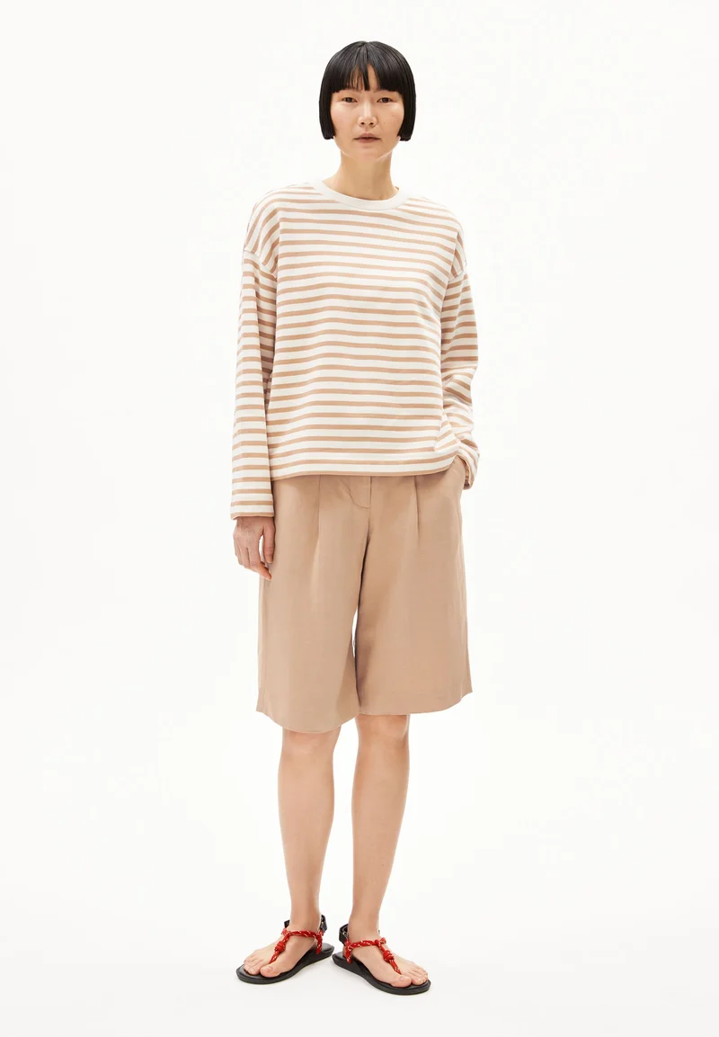 FRANKAA MAARLEN GESTREIFTES SWEATSHIRT | undyed-beige blond