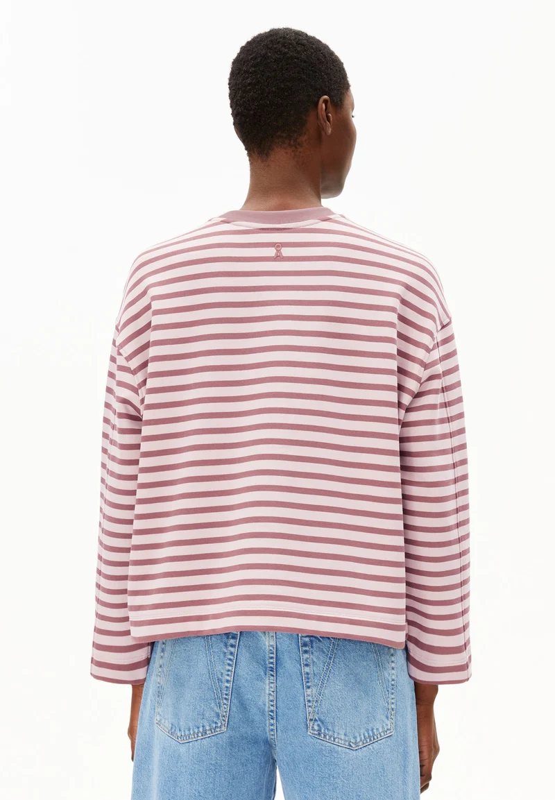 FRANKAA MAARLEN GESTREIFTES SWEATSHIRT | ice grape-dark berry