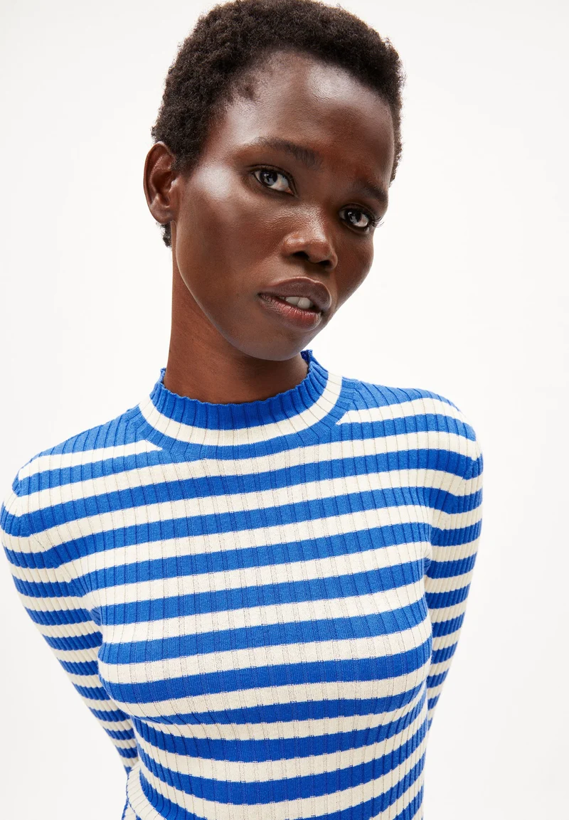 ALAANIA STRIPED | warm blue-oatmilk